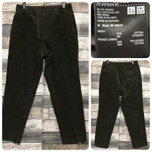 Uniqlo Corduroy Drawstring Pants Men’s M Green Stretch (Inseam 27)